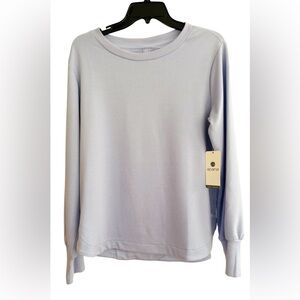 Apana Lavender Crewneck Pullover Sweatshirt NWT Size Large Athleisure Yoga Top